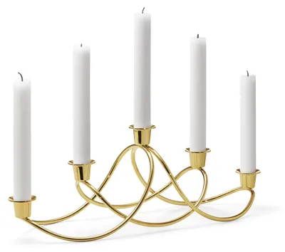 Zdjęcie produktu dla Georg Jensen HARMONY Kerzenhalter 18 KT vergoldet Edelstahl 3586142