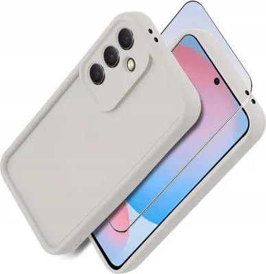 Produktbild von Etui für Samsung A56 5G aus mattem Silikon + Schutzglas für den Bildschirm