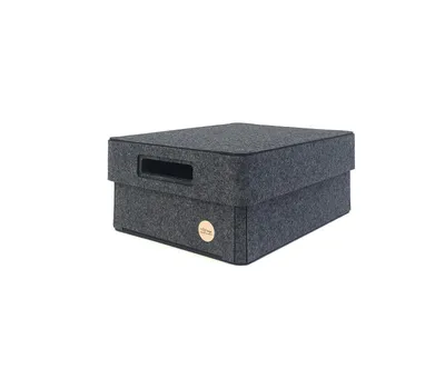 Produktbild von Aufbewahrungsbox CLASSIC Filz Gr. S (32x24x13 cm) mit Deckel in anthrazit meliert