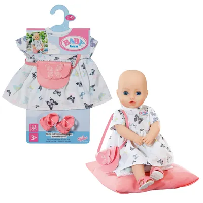 Produktbild von BABY born Schmetterlingskleid mit Tasche und Schuhen für 43 cm Puppen