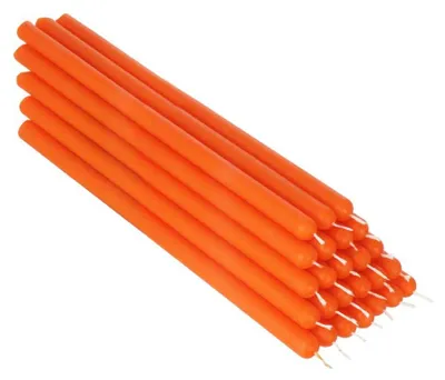 Obrázok produktu pre Sada 25 oranžových sviečok z včelieho vosku