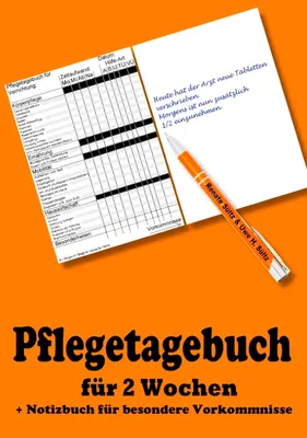 Produktbild von Pflegetagebuch für 2 Wochen - inkl. Notizbuch
