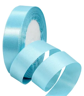 Satinband 22 m, babyblau, 20 mm, Polyester, doppelseitig