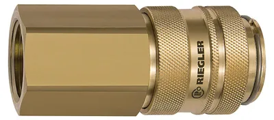 Produktbild von Riegler Schnellverschlusskupplung NW 19, Messing blank, G 3/4 IG