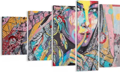 Produktbild von Bild auf Leinwand - Leinwandbild - frau folklore - 100x60cm - Wand Bild - Wanddeko - Wandbilder - Leinwanddruck - Bilder - Kunstdruck - Wanddekoration - Leinwand bilder - Wandkunst - EG100x60-3427