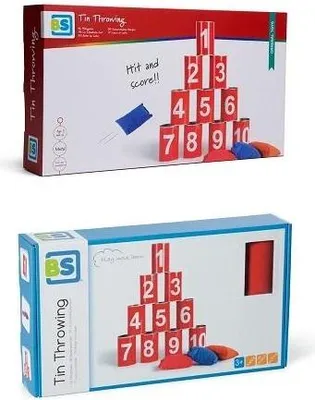 Zdjęcie produktu dla BS Toys Tin Throwing, Bunnock, Czerwony, Metal, Chłopak, dziewczyna, 3 lat(a), 13 szt.