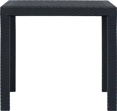 Produktbild von vidaXL Gartentisch Anthrazit 79x79x72 cm Kunststoff Rattan-Optik