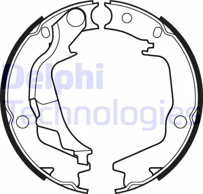 Produktbild von DELPHI LS2042 Handbremsbeläge für HYUNDAI GETZ (TB) Handbremse 168mm