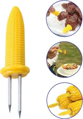Produktbild von 20 Stück Maiskolbenhalter aus Edelstahl, lebensmittelecht, zum Grillen