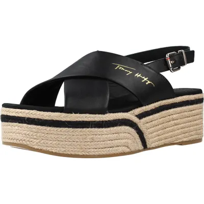 Produktbild von TOMMY HILFIGERELEVATED TH LEATHER FLATSchwarz