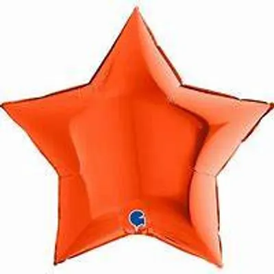 Immagine prodotto di Pallone in foil - Stella arancione grande, confezionato da 91 cm