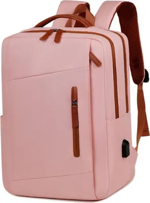 Produktbild von Damen Rucksack Schultertasche Damentaschen Cityrucksack Businessrucksack Florals Rosa