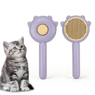 Produktbild von CALIYO Katzenbürste Hundebürste, Haarentfernung 1-Klick, Selbstreinigend, Fellbürste für Katze und Hund, Haustierbürste für Langhaar und Kurzhaar