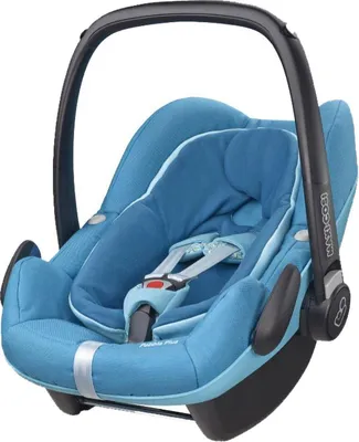Produktbild von Maxi-Cosi Pebble Plus i-Size Babyschale, Gruppe 0+ Autositz für Babys, inkl. Sitzverkleinerer, 0-12 Monate (0-13 kg / 45-75cm), Mosaic Blue, Blau