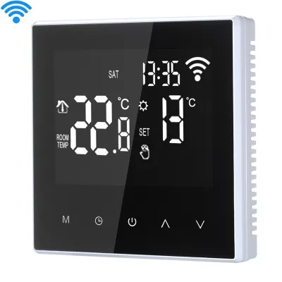 Obrázek produktu pro WiFi digitální pokojový termostat LCD termostat Nástěnný termostat pro 16A elektrické vytápění Podlahové vytápění APP Control Programovatelný týdenní vnitřní teploměr