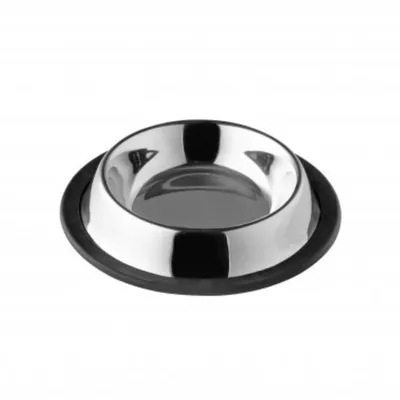Produktbild von Fressnapf Edelstahl 15,5 cm rutschfest Futternapf Hund Katze Wassernapf flach