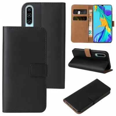 Produktbild von Kunstleder Flip-Hülle für Smartphones - Farbe: Schwarz - Modellkompatibilität: Für Huawei P30