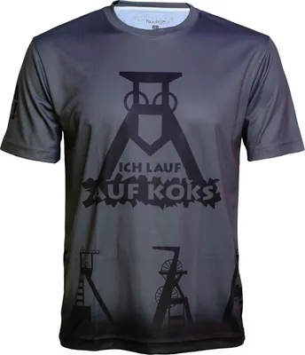 Produktbild von Ich lauf auf Koks Funktions T-Shirt Prospergrau für Männers, Größe:S