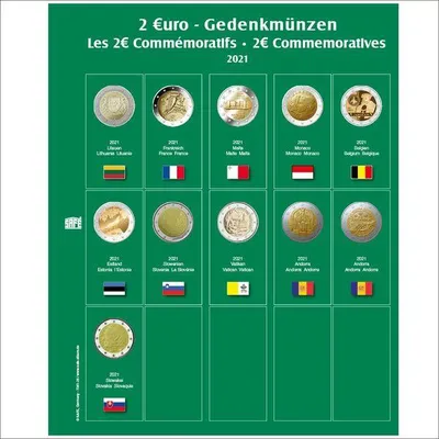 Produktbild von SAFE 7341-29 Münzblatt mit Vordruck für 2 EURO 2021