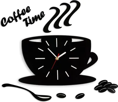 Produktbild von Coffee Time Wanduhr Tasse Satin