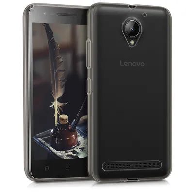 Produktbild von kwmobile Hülle kompatibel mit Lenovo C2 (5") - Silikon Handyhülle transparent - Handy Case in Schwarz