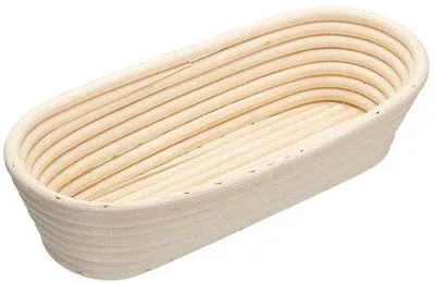 Image de Panier de conservation - Panier en osier - Pour la pâte à pain - Forme ovale - 100% naturel - Taille M (21x15x8 cm) - Panier à pain