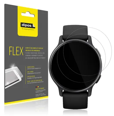 Produktbild von 2x Schutzfolie für Garmin Vivoactive 5 Folie, 100% Displayabdeckung, dipos Flex