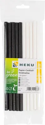 Produktbild von 20 Papier-Cocktail Trinkhalme bee green 635