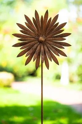 Produktbild von Gartenstecker Blume Metall Rost Gartendeko Edelrost Spitz