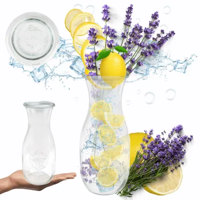 Produktbild von Weck Karafka 1062ml Glasdeckel zur Aufbewahrung von Wasser