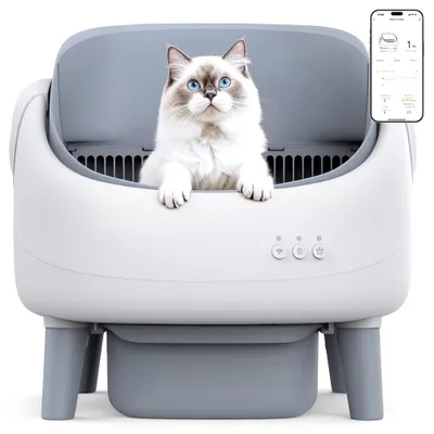 Obrázok produktu pre Crigge MINI-C, automatická mačkačia toaleta s ovládaním cez aplikáciu, tichá prevádzka (35 dB), objem odpadovej nádoby 15 litrov, otvorený dizajn