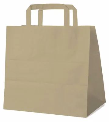 Produktbild von 250x Papiertragetaschen 25 x 26 x 17 cm mit EAN-Code braun