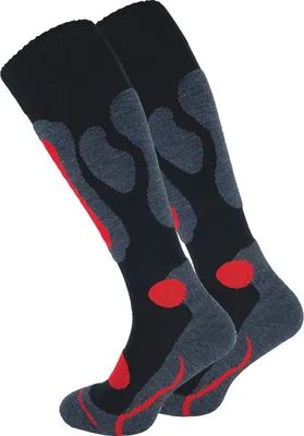 Produktbild von Cotton Prime® 2 Paar Skisocken mit Spezialpolsterung Skistrümpfe 39-42 marine/rot