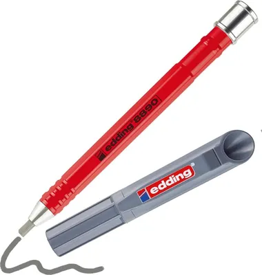 Immagine prodotto di edding 4-8890-1-1090 edding 8890 Zimmermannsbleistift mit Druckmechanismus rot HB, 10H, 1 Set