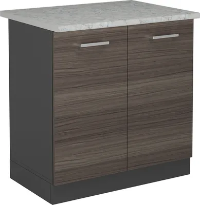 Produktbild von Spülenunterschrank Vicco R-Line Edelgrau 80 cm AP Marmor, Model 53546