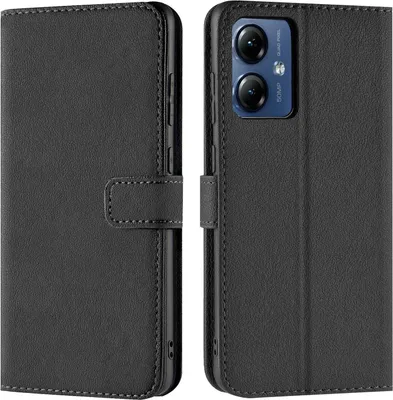 Produktbild von Conie Klapp Tasche für Motorola Moto G14 Kartenfach Rundumschutz Hülle in Schwarz