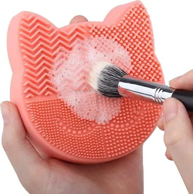 Produktbild von Silikonreinigungswischmopp mit Borstenhalter, 2-in-1-Silikonwischmopp-Set (Orange)