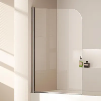 Produktbild von EMKE 90x140cm Duschtrennwand für Badewanne Faltwand Duschabtrennung Badewannenaufsatz NANO einfach-Reinigung Beschichtung
