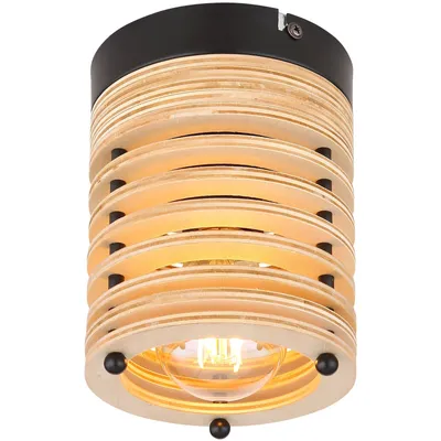Produktbild von Deckenleuchte Wohnzimmer Deckenlampe Schlafzimmer Holz Optik 15666D