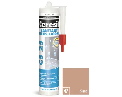 Obrázok produktu pre Sanitárny silikón Ceresit 25 280 ml odtieň siena