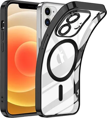 Produktbild von Handyhülle für iPhone 11 mit Magsafe und Kameraschutz, Magnetisch Ultra Dünn Klar Überzug Schutzhülle Schwarz