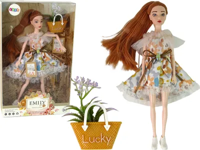 Zdjęcie produktu dla Lalka Emily jesienne czerwone włosy kwiaty