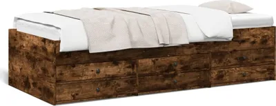 Produktbild von vidaXL Tagesbett mit Schubladen ohne Matratze R?uchereiche 75x190 cm