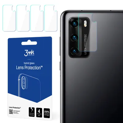 Produktbild von 3mk Hybridglas Lens Protection für Huawei P40 5G Kamera Objektiv Kameralinse 0,16mm 6H (4 Stück)