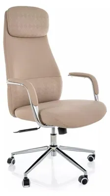 Image de Fauteuil de bureau pivotant en similicuir - Gamme Q-05 - Beige