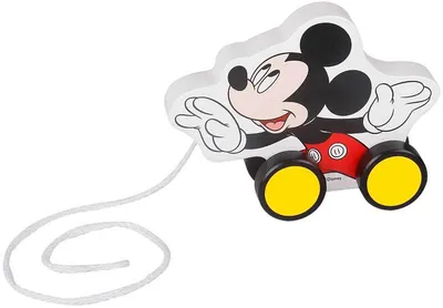 Produktbild von Mickey-Figur an einem Band – zum Ziehen