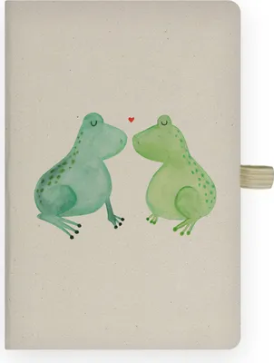 Produktbild von Mr. & Mrs. Panda notizbuch Frosch Liebe - Transparent - Geschenk, Kladde, Journal, Hochzeitstag, Skizzenbuch, Partner, Freundin, Tagebuch, a4, Verliebt, Frösche