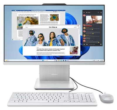 Image de Lenovo IdeaCentre AIO 24IRH9 i7-13620H 27" FHD IPS 300 nits antireflet 16 Go DDR5 5200 SSD 512 Go Intel UHD Graphics Windows 11 Gris lunaire