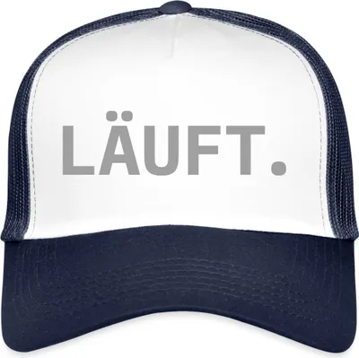 Produktbild von Spreadshirt Stromberg Läuft Trucker Cap, One size, Weiß/Navy