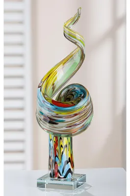 Obrázok produktu pre Gilde Glasart, socha, "Twister", sklo, viacfarebné,Polyuretán1, d. 12 cm, š. 12 cm, v. 35 cm Výška: 35,00 cm Šírka: 12,00 cm Hĺbka: 12,00 cm 51909
